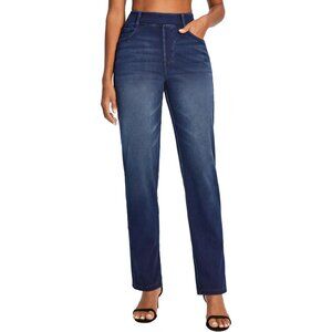 Women’s Straight Leg Jeans Denim High Waisted Stretch & Tummy Control
